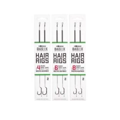 Korda Basix Hair Rigs Wide Gape Barbed
