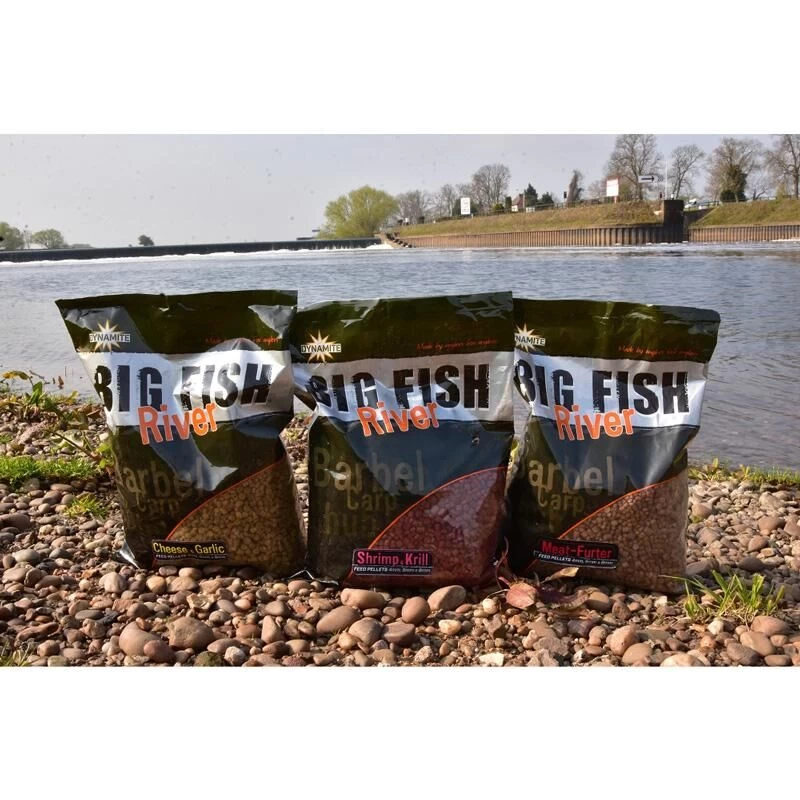 Dynamite Big Fish River Pellets Cheese & Garlic 4-6-8mm 1.8kg - Afbeelding 3