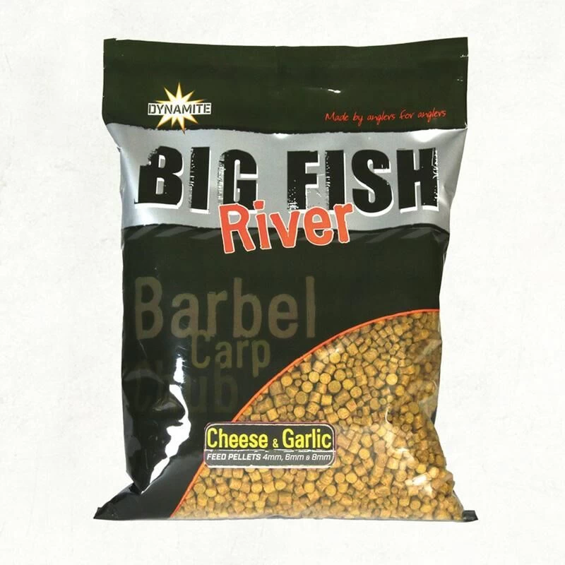 Dynamite Big Fish River Pellets Cheese & Garlic 4-6-8mm 1.8kg