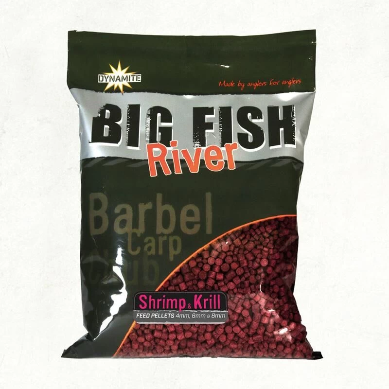 Dynamite Big Fish River Pellets Shrimp & Krill 4-6-8mm 1.8kg